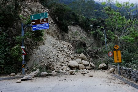 Taiwan earthquake rescuers face threat of landslides, rockfalls; death toll at 12